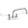 Elkay LK406AT08T6 Deck Mount Faucet With 4" Centers, 8" Arc Tube Swing Spout, 1.5 GPM Aerator, And 6" Wristblade Handles