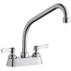 Elkay LK406HA08L2 Deck Mount Faucet With 4" Centers, 8" High Arc Swing Spout, 1.5 GPM Aerator, And 2" Lever Handles