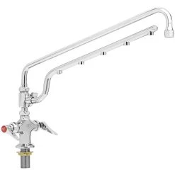 T&S Brass And Bronze Works T&S B-0200-U18 Ultrarinse Single Hole Deck Mount Mixing Faucet With 18" Swing Nozzle And 16" 1.5 GPM Sprayer Arm