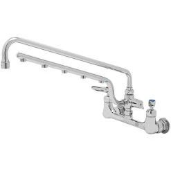 T&S Brass And Bronze Works T&S B-0230-U18-CR Ultrarinse 8" Wall Mount Mixing Faucet With 18" Swing Nozzle And 16" 1.5 GPM Sprayer Arm