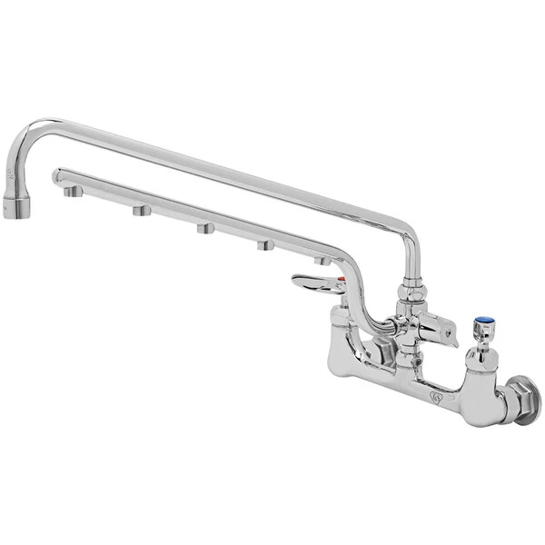 T&S Brass And Bronze Works T&S B-0230-U18-CR Ultrarinse 8" Wall Mount Mixing Faucet With 18" Swing Nozzle And 16" 1.5 GPM Sprayer Arm