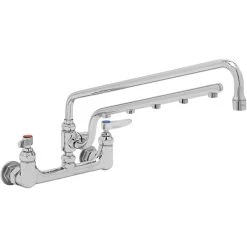 T&S Brass And Bronze Works T&S B-0230-U18 Ultrarinse 8" Wall Mount Mixing Faucet With 18" Swing Nozzle And 16" 1.5 GPM Sprayer Arm