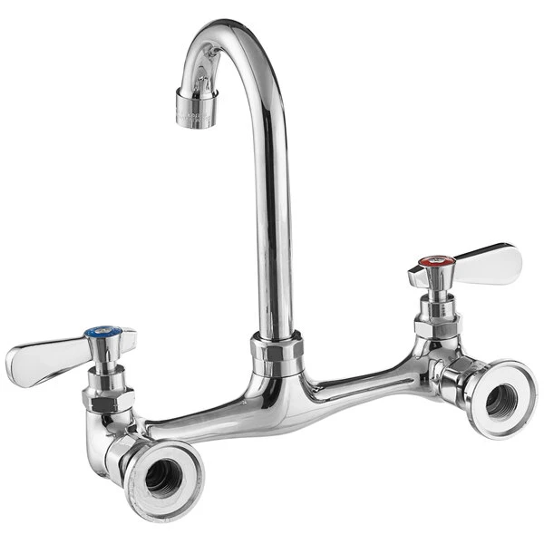Regency Plumbing & Hardware Regency Wall Mount Faucet With 3 1/2" Swivel Gooseneck Spout And 8" Centers - Image 3