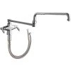 Chicago Faucet Company Chicago Faucets 50-DJ26ABCP Deck-Mounted Single-Hole Manual Sink Faucet With 26" Double-Jointed Swing Spout