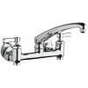 Chicago Faucet Company Chicago Faucets 640-L8E1-369YAB Wall-Mounted Faucet With Adjustable Centers, 8" L-Type Swing Spout, And 2 3/8" Lever Handles