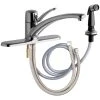 Chicago Faucet Company Chicago Faucets 2301-8ABCP Deck-Mounted Faucet With 8" Centers And Side Spray