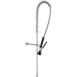 Chicago Faucet Company Chicago Faucets 919-SLABCP Deck-Mounted Single-Hole Pre-Rinse Faucet With Pipe Strap