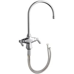 Chicago Faucet Company Chicago Faucets 50-GN8AE35ABCP Deck-Mounted Faucet With 8" Rigid / Swing Gooseneck Spout