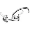 Chicago Faucet Company Chicago Faucets 640-L9E35-317YAB 1.5 GPM Wall-Mounted Faucet With Adjustable Centers, 9 1/2" L-Type Swing Spout, And 4" Wristblade Handles