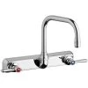 Chicago Faucet Company Chicago Faucets W8W-DB6AE35-369AB 1.5 GPM Wall-Mounted Faucet With 8" Fixed Centers And 6 1/4" Rigid / Swing Double-Bend Spout