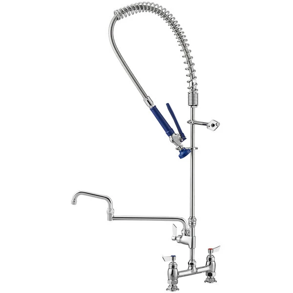 Waterloo 1.15 GPM Deck-Mounted Pre-Rinse Faucet With 8" Centers And 18" Double-Jointed Add-On Faucet - Image 2