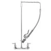 T&S Brass And Bronze Works T&S B-0131-C Wall Mounted 29 1/2" High Pre-Rinse Faucet With Adjustable 8" Centers, Low Flow Spray Valve, Swivel Arm, And 20" Hose