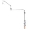 T&S Brass And Bronze Works T&S B-0319-04 Single Hole Deck Mount Single Pantry Mixing Faucet With Single Supply, 24" Double Joint Nozzle, 7 5/8" Extension, And Eterna Cartridges