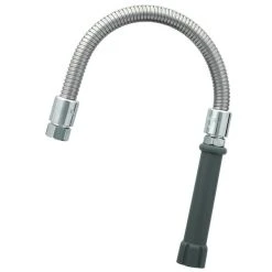 T&S Brass And Bronze Works T&S B-0020-H 20" Stainless Steel Flex Hose With Gray Handle And Polyurethane Liner