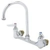 T&S Brass And Bronze Works T&S B-0331-CC Wall Mounted Faucet With 8" Centers, 5 11/16" Swivel Gooseneck, Eterna Cartridges, And CC Connections