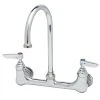 T&S Brass And Bronze Works T&S B-0331-CR Wall Mounted Faucet With 8" Adjustable Centers, 5 11/16" Swivel Gooseneck, And Cerama Cartridges
