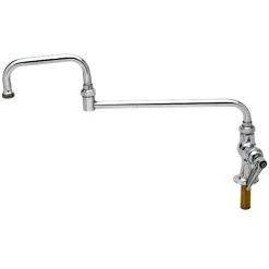 T&S Brass And Bronze Works T&S B-0256 Single Hole Deck Mount Pantry Faucet With Single Supply, 15" Double Joint Nozzle, And Eterna Cartridges