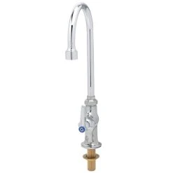 T&S Brass And Bronze Works T&S B-0308 Deck Mounted Single Hole Faucet With 5 3/4" Gooseneck Nozzle, 2.2 GPM Aerator, Eterna Cartridge, And Lever Handle