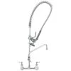 T&S Brass And Bronze Works T&S B-0133-ADF10-B EasyInstall Wall Mounted 37 1/2" High Pre-Rinse Faucet With Adjustable 8" Centers, 44" Hose, 10" Add-On Faucet, And 6" Wall Bracket