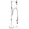 T&S Brass And Bronze Works T&S B-0130 Wall Mounted 53" High Pre-Rinse Faucet With Adjustable 8" Centers, Quick Connect Spray Valve, Balancer, 68" Hose, Vacuum Breaker, And 6" Wall Bracket