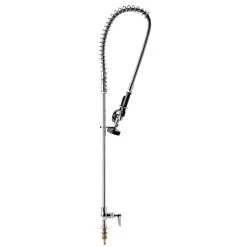 T&S Brass And Bronze Works T&S B-2285 EasyInstall Deck Mounted 42 1/2" High Pre-Rinse Faucet With Single Inlet And 44" Hose