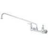 T&S Brass And Bronze Works T&S B-0230-CR-02 Wall Mounted Pantry Faucet With 8" Adjustable Centers, 18" Swing Nozzle, And Cerama Cartridges