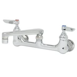 T&S Brass And Bronze Works T&S B-0234-EE Wall Mounted Pantry Faucet With 8" Adjustable Centers, 6" Cast Swing Spout, And EE Connections