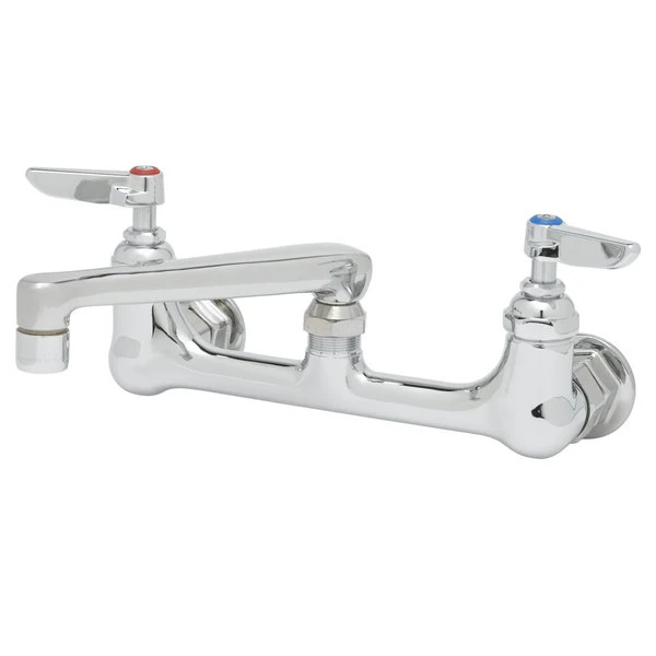 T&S Brass And Bronze Works T&S B-0234-EE Wall Mounted Pantry Faucet With 8" Adjustable Centers, 6" Cast Swing Spout, And EE Connections