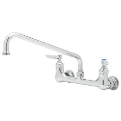 T&S Brass And Bronze Works T&S B-0244 Wall Mounted Pantry Faucet With 8" Adjustable Centers, 12" Swing Nozzle, And Installation Kit