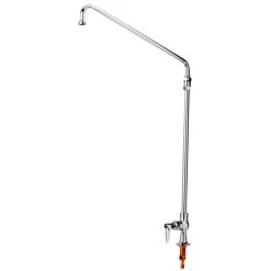 T&S Brass And Bronze Works T&S B-0276 Deck Mounted Single Hole Faucet With 12" Swing Nozzle, 18" Riser, 5.59 GPM Stream Regulator Outlet, Eterna Cartridge, And Lever Handle