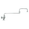 T&S Brass And Bronze Works T&S B-0261 Wall Mount Single Sink Faucet With Single Supply, 15" Double Joint Nozzle, And 4 Arm Handle