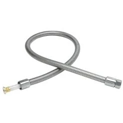 T&S Brass And Bronze Works T&S B-0044-H2A 38 5/8" Stainless Steel Flex Hose With Short Handle And Polyurethane Liner