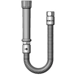 T&S Brass And Bronze Works T&S B-0023-H 23" Stainless Steel Flex Hose Assembly With Handle And Polyurethane Liner