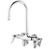 T&S Brass And Bronze Works T&S B-0343 Wall Mounted Mixing Faucet With 4" Adjustable Centers, 5 11/16" Swivel Gooseneck, And Eterna Cartridges