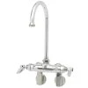 T&S Brass And Bronze Works T&S B-0341 Wall Mounted Mixing Faucet With 4" Adjustable Centers, 5 11/16" Swivel Gooseneck, And Eterna Cartridges