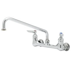 T&S Brass And Bronze Works T&S B-0230-02 Wall Mounted Faucet With 18" Swing Spout, 2.2 GPM Aerator, 8" Adjustable Centers, And Lever Handles