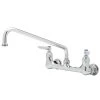 T&S Brass And Bronze Works T&S B-0231-A22-CVH Wall Mounted Pantry Faucet With 8" Adjustable Centers, 12" Swing Nozzle, Eterna Cartridges, And Check Valves