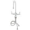 T&S Brass And Bronze Works T&S B-0303 Deck Mounted Single Hole Pantry Faucet With Flex Inlets, 5 9/16" Rigid Gooseneck Nozzle, And Eterna Cartridges