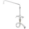 T&S Brass And Bronze Works T&S B-2294-CR Deck Mounted Single Hole Pantry Faucet With Flex Inlets, 14" Swing Nozzle, Cerama Cartridges, And 6" Extension