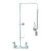 T&S Brass And Bronze Works T&S B-0131-CR-BC Wall Mounted 29 1/2" High Pre-Rinse Faucet With Adjustable 8" Centers, Low Flow Spray Valve, Swivel Arm, 20" Hose, And 6" Wall Bracket