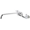 T&S Brass And Bronze Works Equip By T&S 5F-8WLX18 Wall Mounted Faucet With 18 1/8" Swing Spout, 5.2 GPM Laminar Flow Device, 8" Adjustable Centers, And Lever Handles