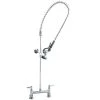 T&S Brass And Bronze Works T&S B-0123-B EasyInstall Deck Mounted 42" High Pre-Rinse Faucet With Adjustable 8" Centers, 44" Hose, And 6" Wall Bracket