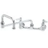T&S Brass And Bronze Works T&S B-0266-BST Wall Mount Faucet With 8" Adjustable Centers, 15" Double Joint Nozzle, And Eterna Cartridges