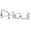T&S Brass And Bronze Works T&S B-0265-BST Wall Mount Faucet With 8" Adjustable Centers, 18" Double Joint Nozzle, And Eterna Cartridges