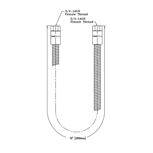 T&S Brass And Bronze Works T&S 013E-72H 72" Stainless Steel Flex Hose With 7/16" ID Connections - Image 2