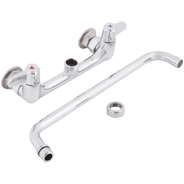 T&S Brass And Bronze Works Equip By T&S 5F-8WLX14 Wall Mounted Faucet With 14 1/8" Swing Spout, 5.2 GPM Laminar Flow Device, 8" Adjustable Centers, And Lever Handles - Image 6