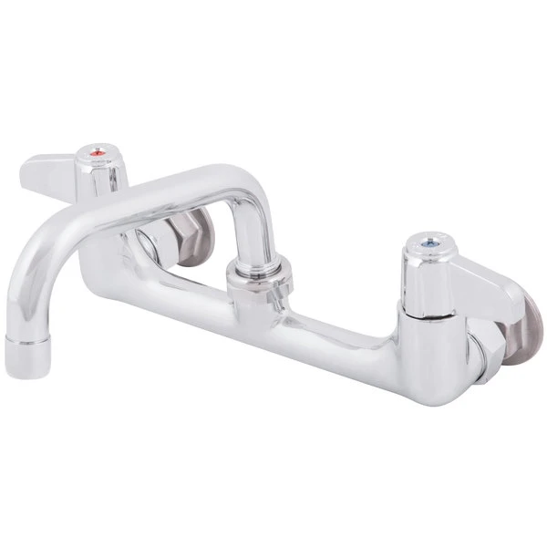 T&S Brass And Bronze Works Equip By T&S 5F-8WLX06 Wall Mounted Faucet With 6 1/8" Swing Spout, 5.2 GPM Laminar Flow Device, 8" Adjustable Centers, And Lever Handles - Image 2