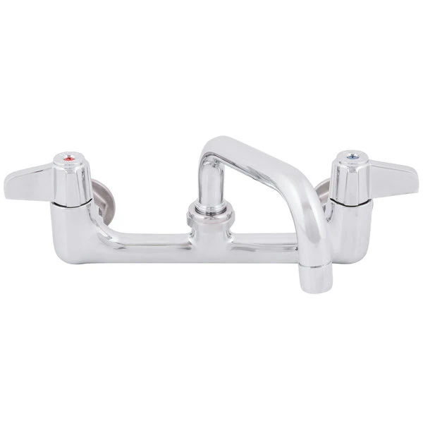 T&S Brass And Bronze Works Equip By T&S 5F-8WLX06 Wall Mounted Faucet With 6 1/8" Swing Spout, 5.2 GPM Laminar Flow Device, 8" Adjustable Centers, And Lever Handles - Image 4