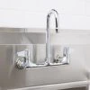 T&S Brass And Bronze Works Equip By T&S 5F-8WLX03 Wall Mounted Faucet With 2 3/16" Gooseneck Spout, 8" Centers, Laminar Flow Device, And Lever Handles