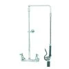 T&S Brass And Bronze Works T&S B-0131-BC-28H Wall Mounted 29 1/2" High Pre-Rinse Faucet With Adjustable 8" Centers, Low Flow Spray Valve, Swivel Arm, 28" Hose, And 6" Wall Bracket